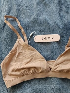 OEAK Nude Wireless Triangle Bralette - Soft Everyday Comfort